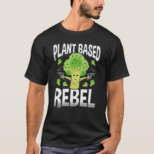 Backprint Plantaardig Rebels Veganisme T-shirt (Voorkant)