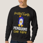 Backprint Protect Earth Penguins live here Trui (Voorkant)