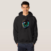 Backprint rainbow eye the beauty in the dark hoodie (Voorkant volledig)