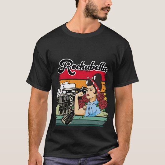 Backprint Rockabella Forever  Rockabilly T-shirt (Voorkant)