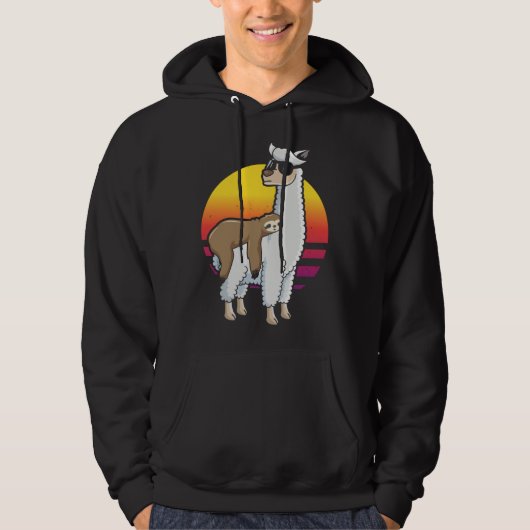 Backprint Sloth on Llama Hoodie (Voorkant)