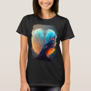 Backprint Space sneeuw wereldbol het symbool van o T-shirt