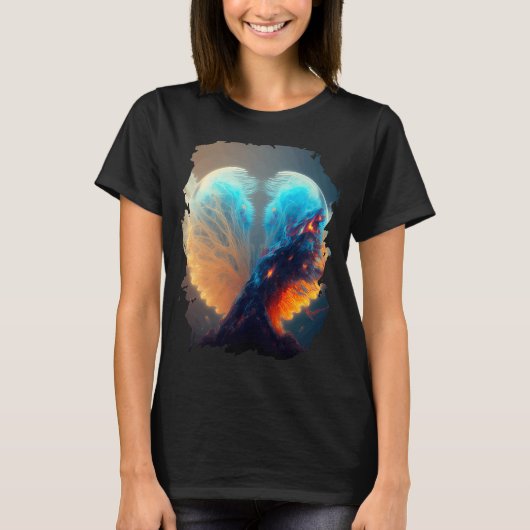 Backprint Space sneeuw wereldbol het symbool van o T-shirt (Voorkant)
