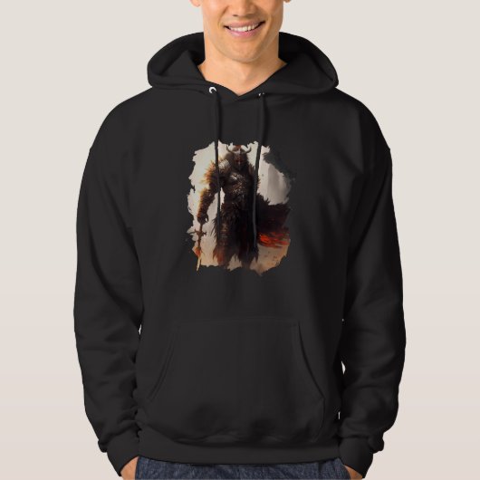 Backprint The epic warrior bravery in the dark Hoodie (Voorkant)