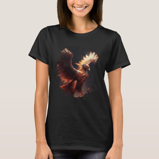 Backprint The majestic rise of the epic phoenix T-shirt (Voorkant)