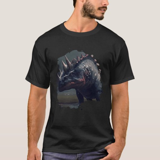 Backprint The mystical dinosaur an epic fantasy ad T-shirt (Voorkant)