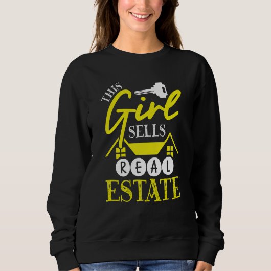 Backprint This Girl Sells Real Estate Realtor Trui (Voorkant)