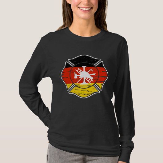 Backprint Voluntary Fire Brigade Germany T-shirt (Voorkant)