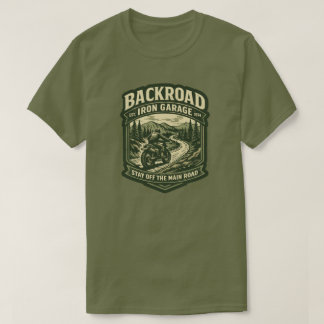 Backroad Iron Garage T-Shirt Scrambler Motorfiets