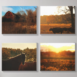 Backroads & Barnwood- Four-Piece Canvas Wall Art  Canvas Fototegel