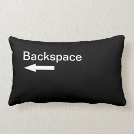 Backspace Computer Key (zwart) Kussen
