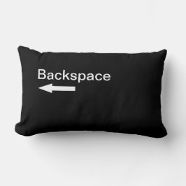 Backspace Computer Key (zwart) Kussen