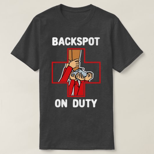 Backspot op dienst 1 t-shirt (Design voorkant)