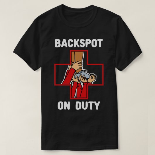 Backspot op dienst t-shirt (Design voorkant)