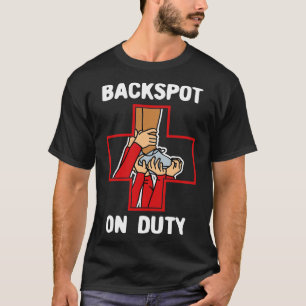 Backspot op dienst t-shirt