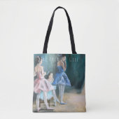 "Backstage" ballerinas blue dancer canvas tas (Voorkant)