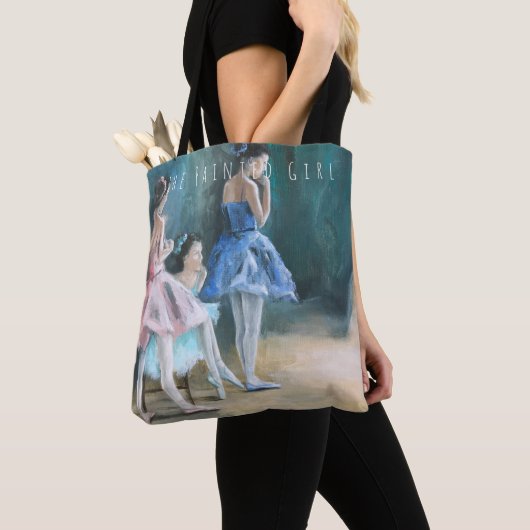 "Backstage" ballerinas blue dancer canvas tas (Dichtbij)