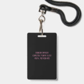 Backstage Music Festival Pink Access Pass VIP Badge (Achterkant met lanyard)