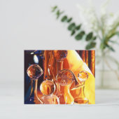 "Backstage" Muziekinstrumenten & glaskunst Briefkaart (Staand voorkant)