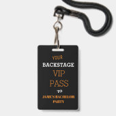 Backstage Pas Toegang Bachelor Verjaardag VIP  Badge (Voorzijde met lanyard)
