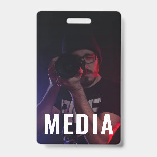 Backstage Pass Media ID-badge met foto Badge