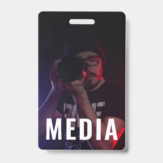 Backstage Pass Media ID-badge met foto Badge (Voorzijde)