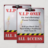 Backstage Pass Party Kaart (Voorkant / Achterkant)