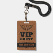 Backstage Pass VIP Aangepaste Rock Country Lanyard Badge (Voorzijde met lanyard)