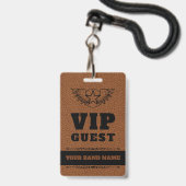 Backstage Pass VIP Aangepaste Rock Country Lanyard Badge (Achterkant met lanyard)