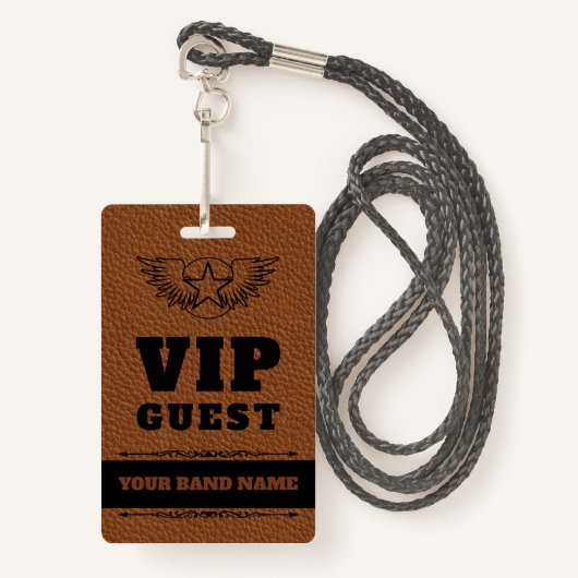 Backstage pass VIP Custom Rock Country Lanyard Badge (Voorkant met draagriem)