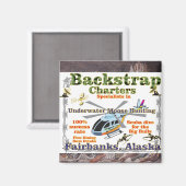 Backstrap Charters Onderwater Eland Jacht Alaska Magneet (Voorkant / Achterkant)