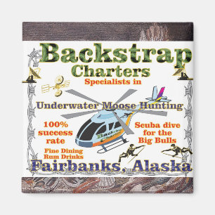 Backstrap Charters Underwater Moose Hunting Alaska Magneet