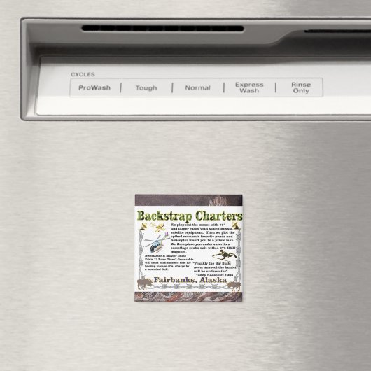 Backstrap Charters Underwater Moose Hunting Magneet (Insitu (Vaatwasser))