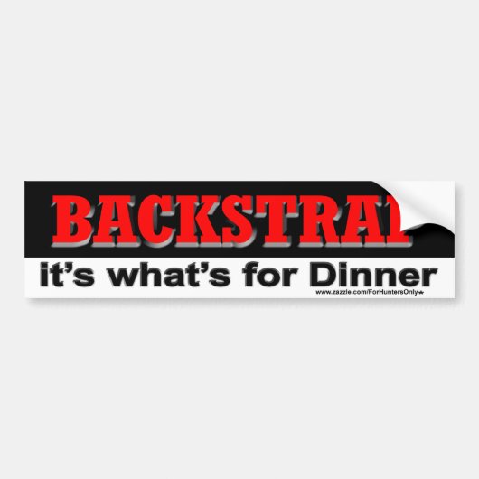 BACKSTRAP: dat is wat er is voor de Bumpersticker. Bumpersticker (Voorkant)
