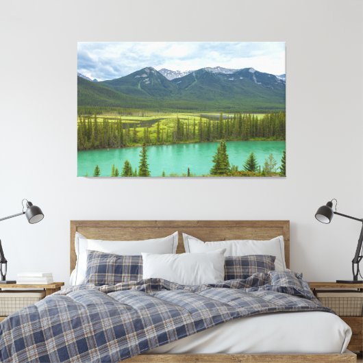 Backswamp bij Banff Canvas Afdruk (Insitu (Slaapkamer))