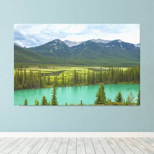 Backswamp bij Banff Canvas Afdruk (Insitu (Houten vloer))