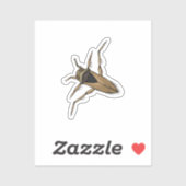 Backswimmer vectorillustratie sticker (Vel)