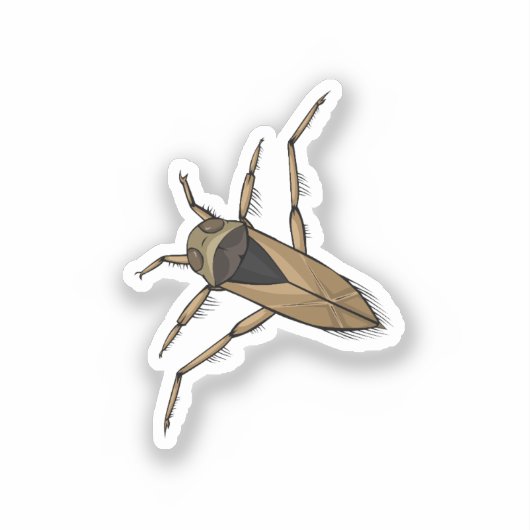 Backswimmer vectorillustratie sticker (Voorkant)