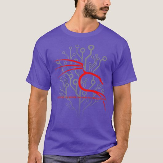 Backtrack Kali Linu ontwerp met Dragon en Red T-shirt (Voorkant)