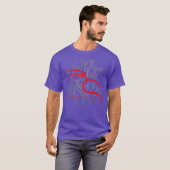 Backtrack Kali Linu ontwerp met Dragon en Red T-shirt (Voorkant volledig)