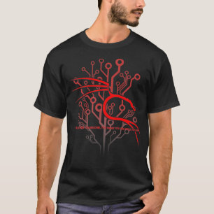 Backtrack Kali Linu ontwerp met Dragon en Red T-shirt