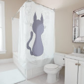 Backward Shy Cat Duvet Cover Douchegordijn (In situ)