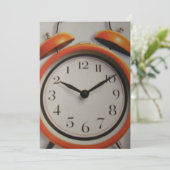 BACKWARDS CLOCK INVITATION KAART (Staand voorkant)