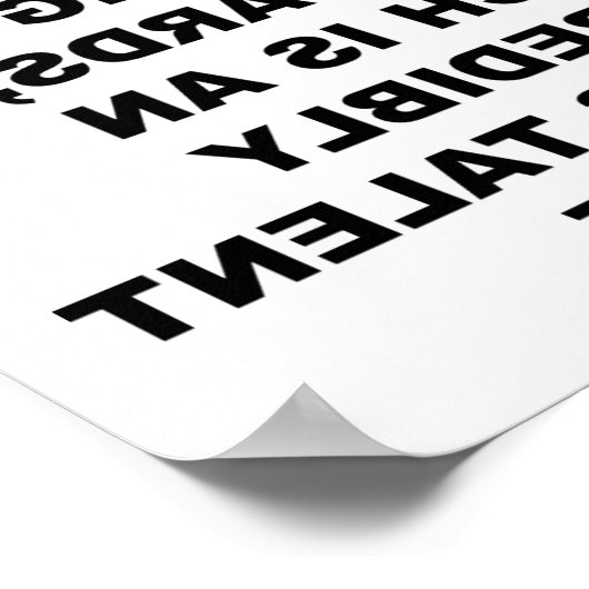 Backwards Poster Skill Funny (Hoek)