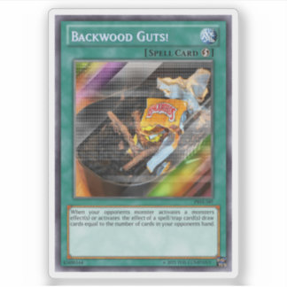 Backwood Guts Trading Kaart Sticker