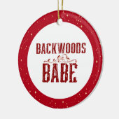 Backwoods Babe gepersonaliseerd Keramisch Ornament (Links)