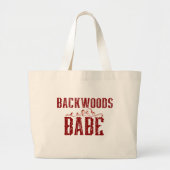 Backwoods Babe Typografie Grote Tote Bag (Voorkant)