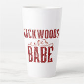 Backwoods Babe Typografie Latte Mok (Voorkant)