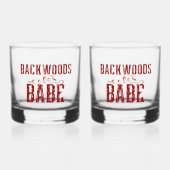 Backwoods Babe Whiskey Glass Set Whisky Glas (Voorkant)