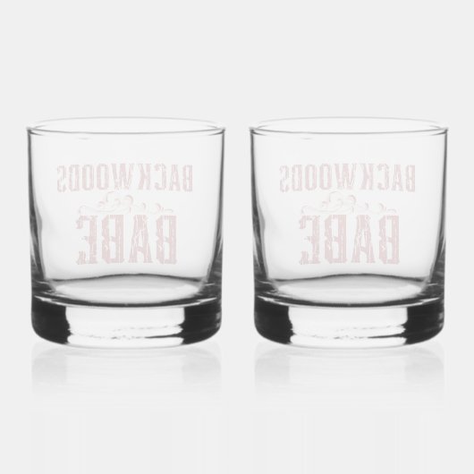 Backwoods Babe Whiskey Glass Set Whisky Glas (Achterkant)